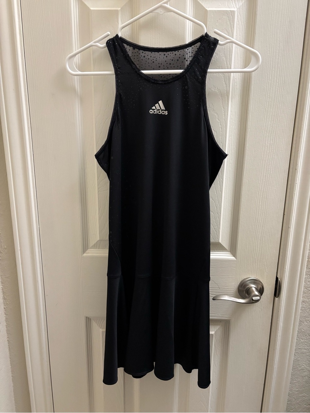 Adidas Black Racerback Athletic Dress with Mesh Detail